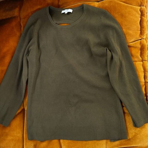 Tibi Giselle Stretch Sweater Circle Openback Pullover - Picture 3 of 8